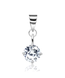 5mm CZ Silver Pendants SPEB-1299-5